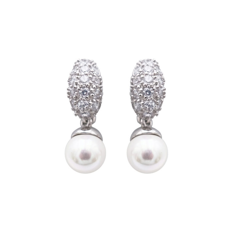 boucles oreilles perles de majorque orquidea