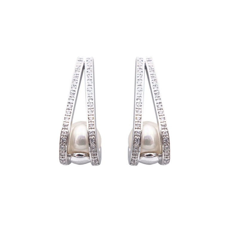 boucles oreilles perles de majorque orquidea