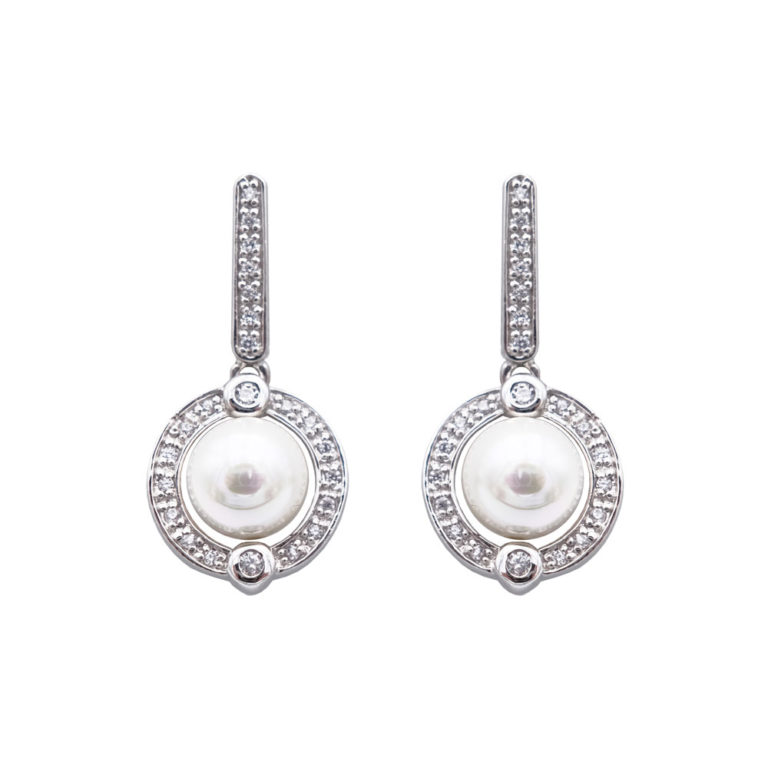 boucles oreilles perles de majorque orquidea