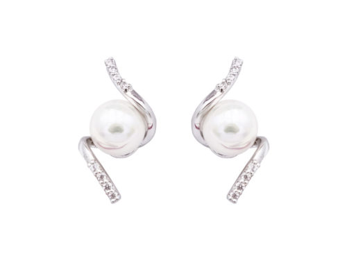 boucles oreilles perles de majorque orquidea