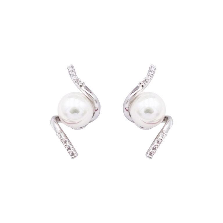 boucles oreilles perles de majorque orquidea