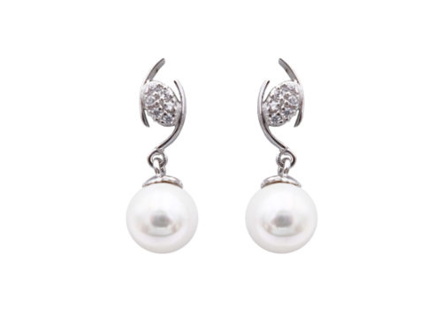 boucles oreilles perles de majorque orquidea