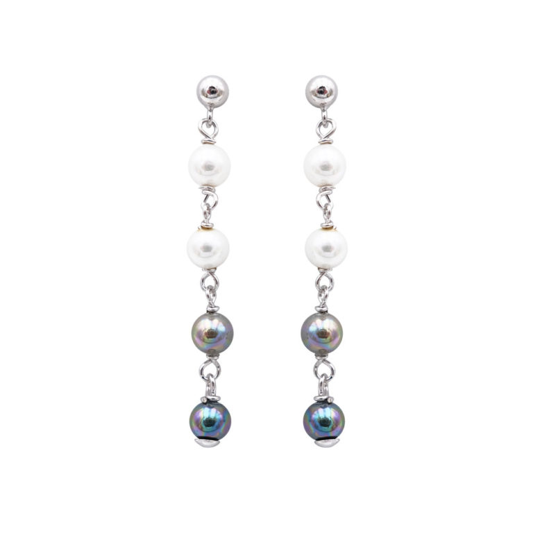 boucles oreilles perles de majorque orquidea