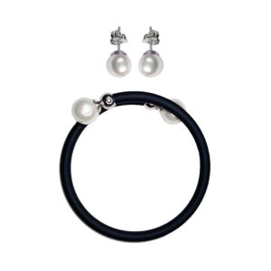 bracelet et boucles oreilles perles de majorque orquidea