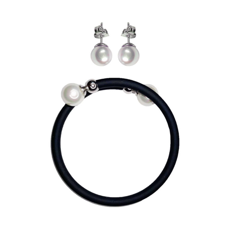 bracelet et boucles oreilles perles de majorque orquidea