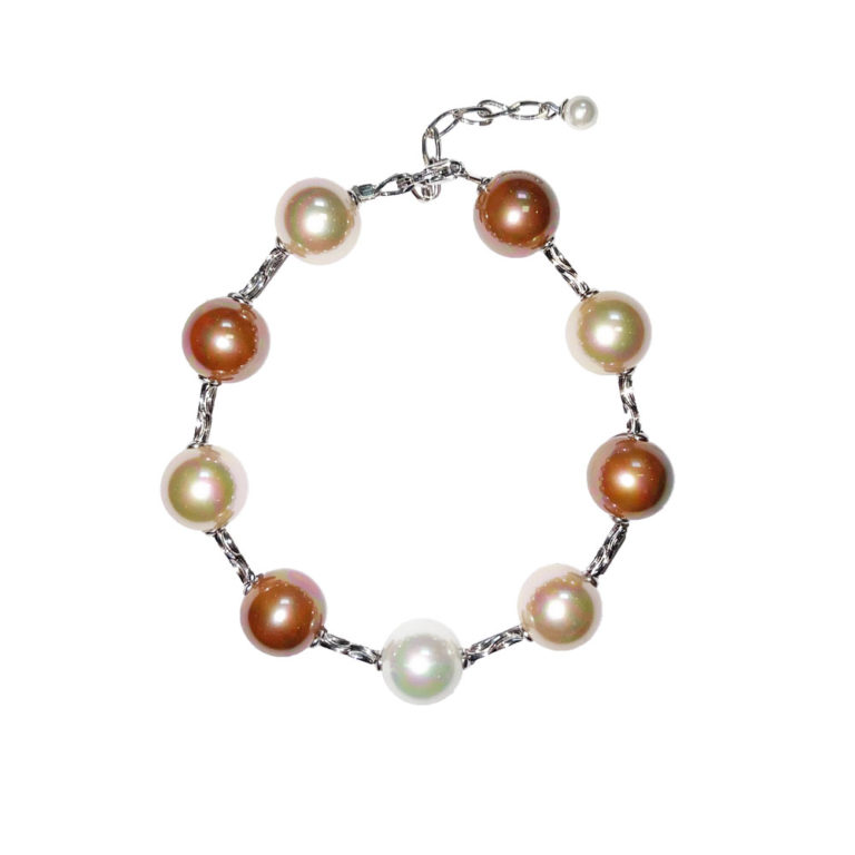 bracelet perles de majorque orquidea