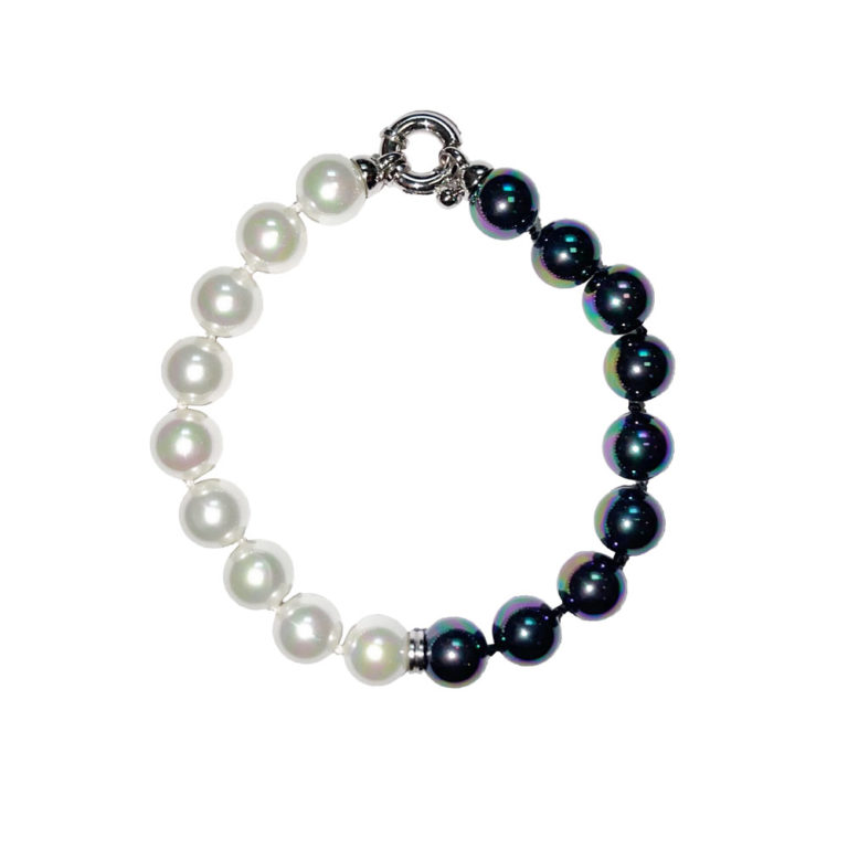 bracelet perles de majorque orquidea