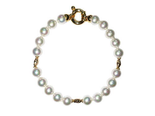 bracelet perles de majorque orquidea