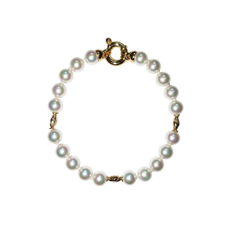 bracelet perles de majorque orquidea