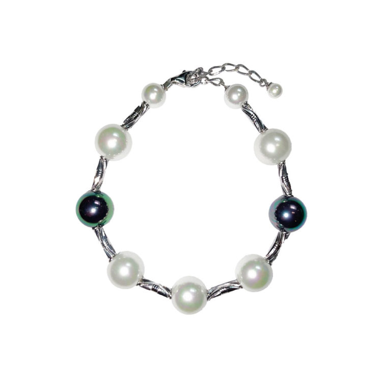 bracelet perles de majorque orquidea