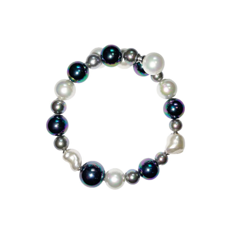 bracelet perles de majorque orquidea