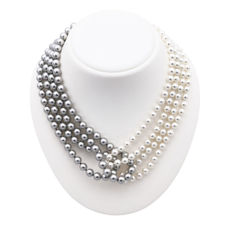 collier perles de majorque orquidea