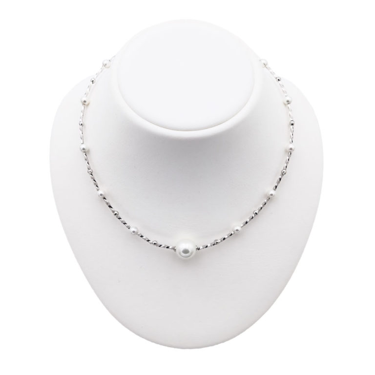 collier perles de majorque orquidea