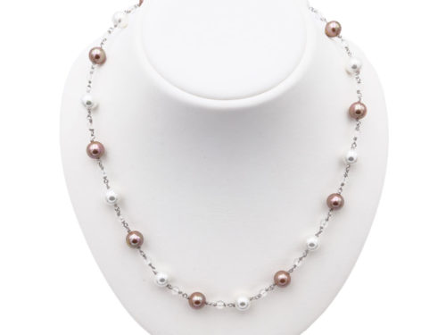 collier perles de majorque orquidea