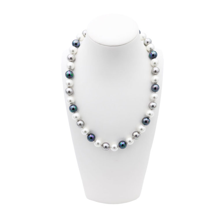 collier perles de majorque orquidea