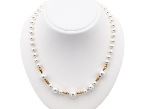 collier perles de majorque orquidea