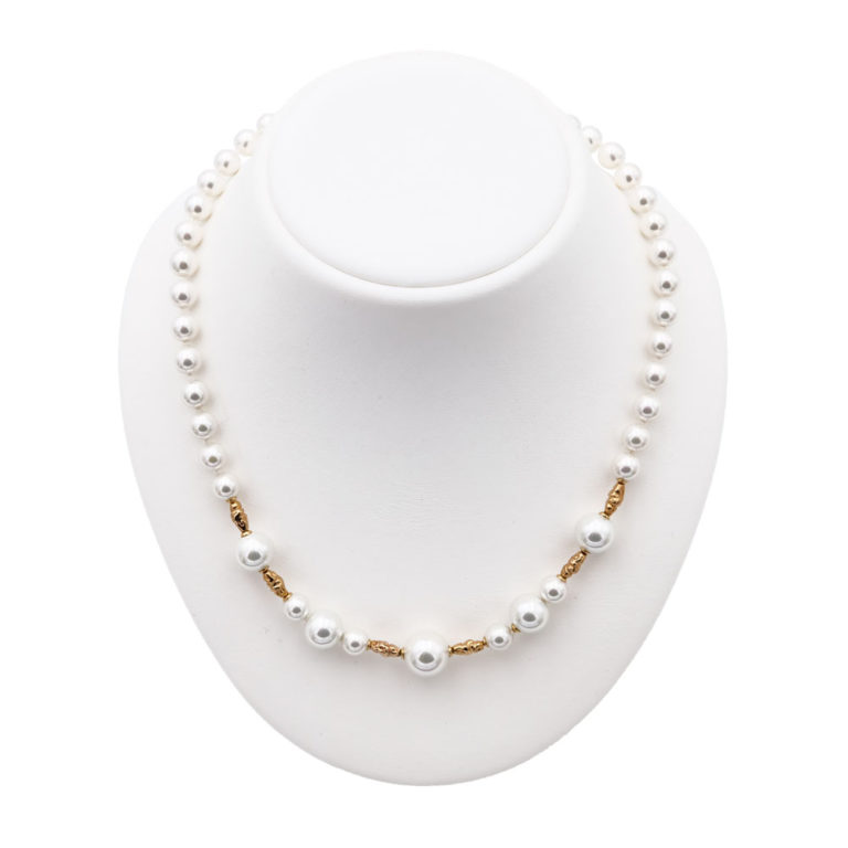 collier perles de majorque orquidea